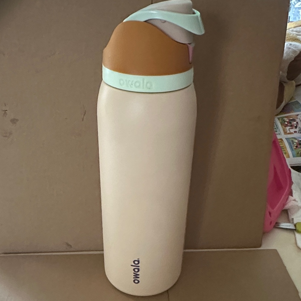 Owala Cream and Tan Water Bottle